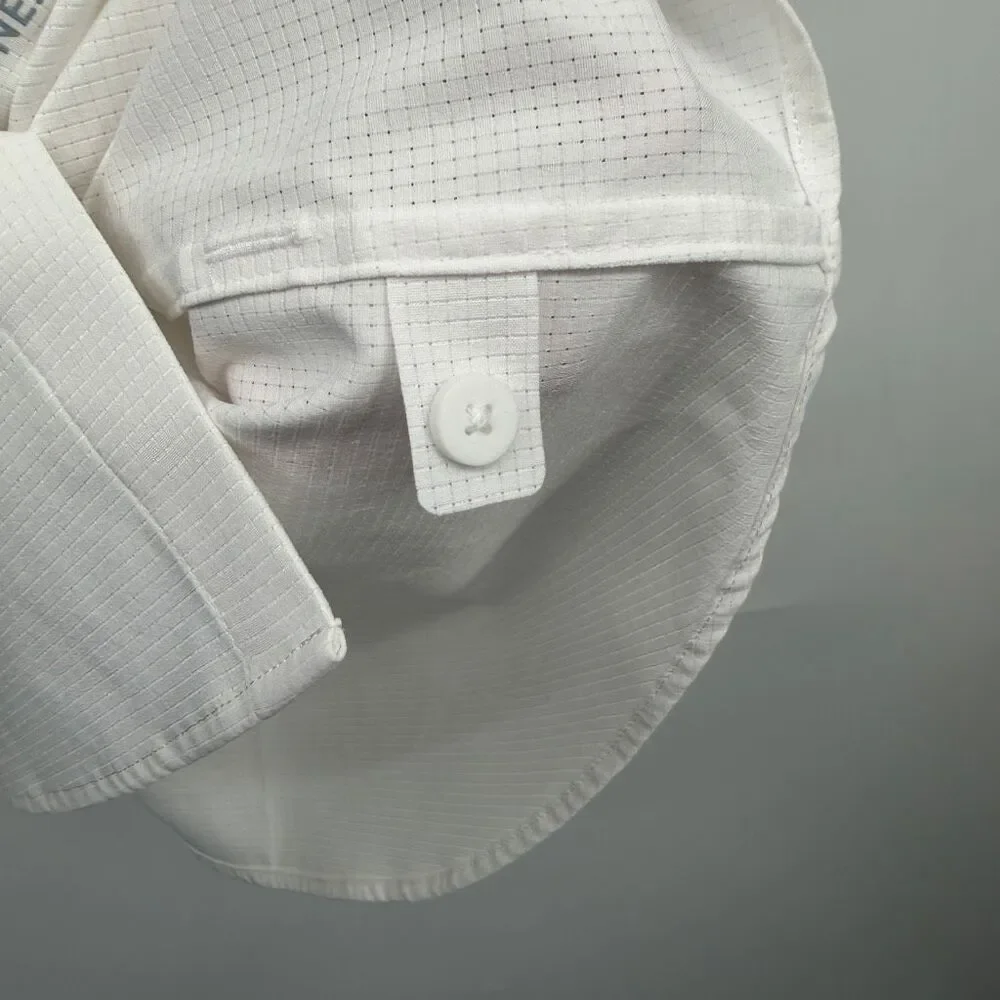 Lululemon White Short Sleeve Collared Airing Easy Button Up Shirt Size 2XL - Picture 6 of 11